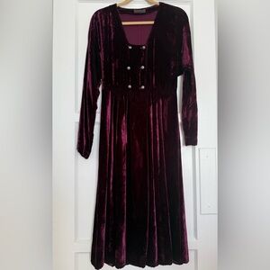 Vintage Crushed Velvet Maxi Dress
